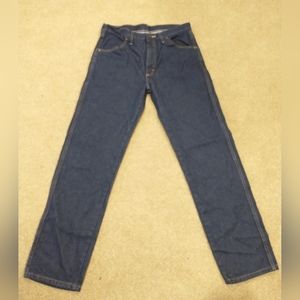 Rustler Wrangler Jeans Men 32x32 Regular Fit Straight Leg Heavyweight Blue